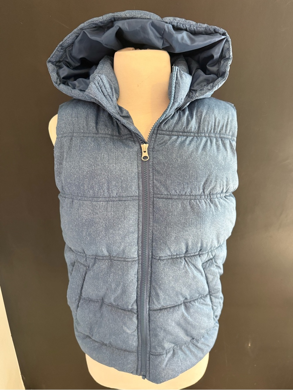 United Colors of Benetton Boys Hooded Puffer Vest - Blue